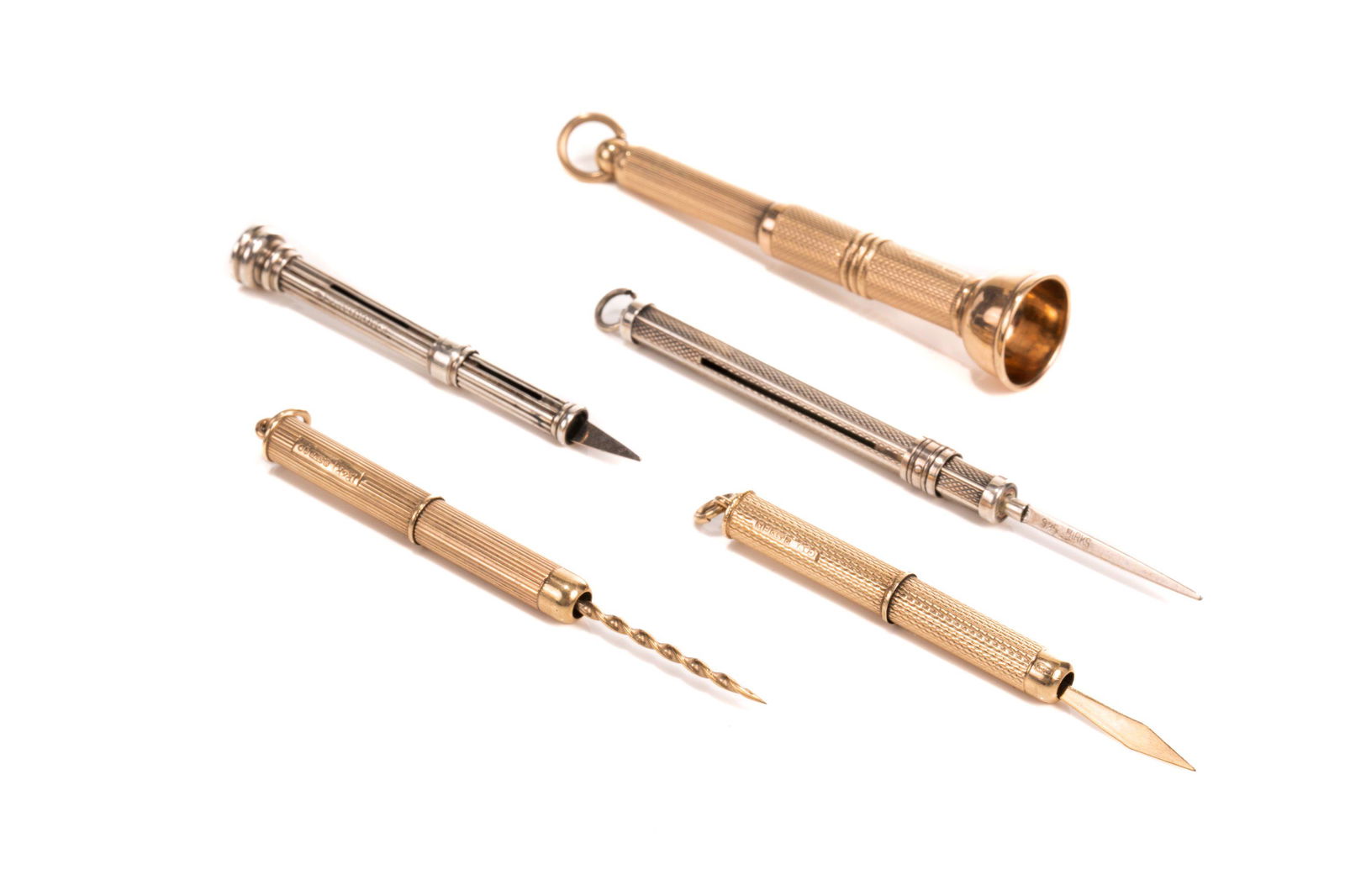 GROUP OF GOLD & SILVER GENTLEMEN'S ITEMS, 28g (1 of 3)