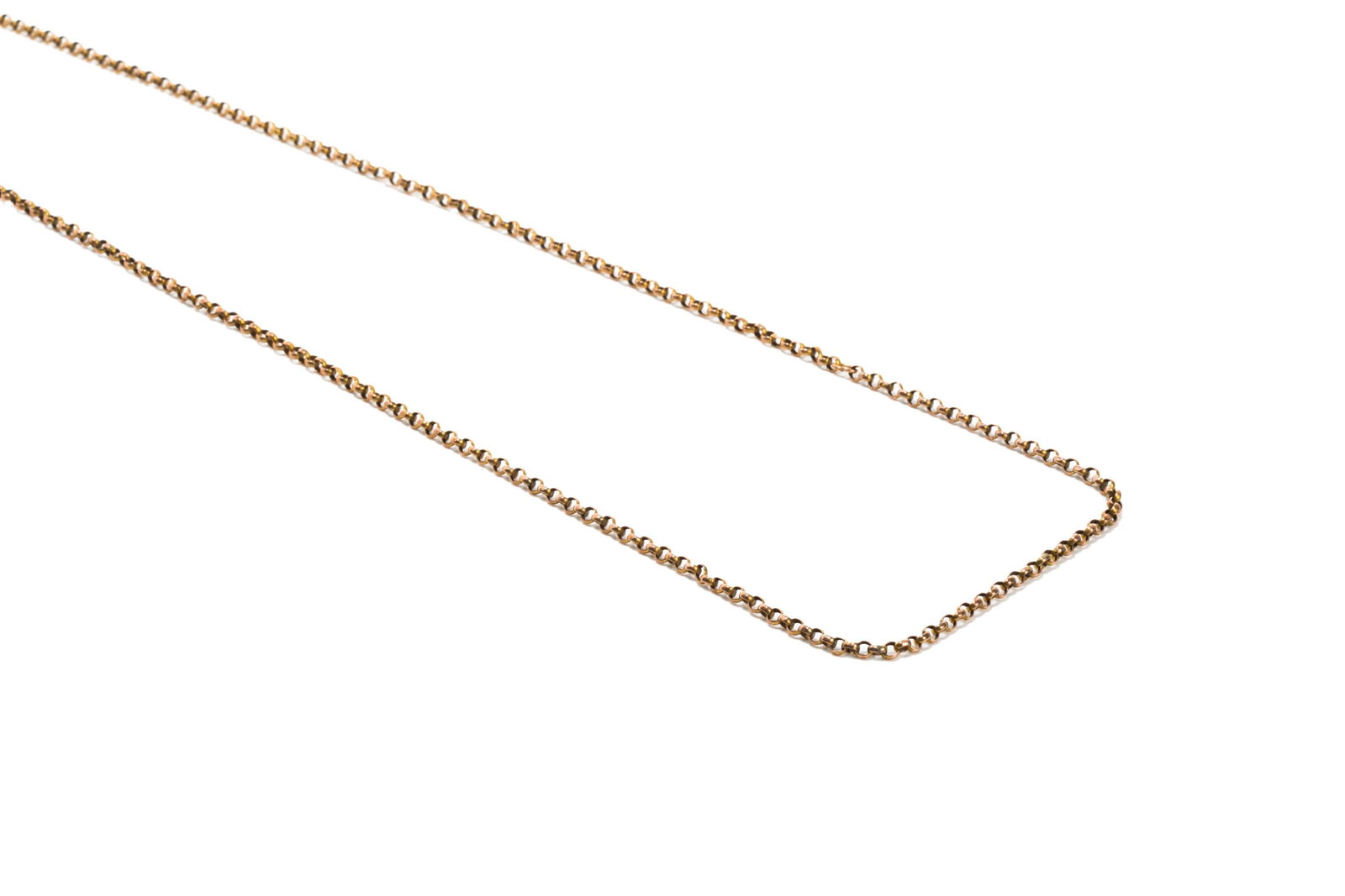 ANTIQUE 9K GOLD POCKET WATCH CHAIN, 12g (1 of 2)