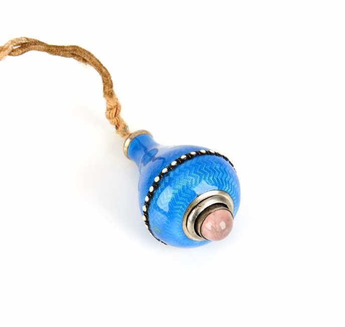 RUSSIAN SILVER & ENAMEL BELL PUSH (1 of 5)