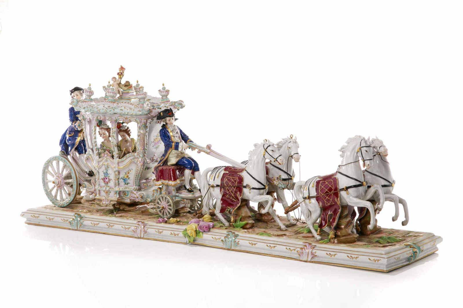 LARGE DRESDEN PORCELAIN FIGURAL GROUP (1 of 6)