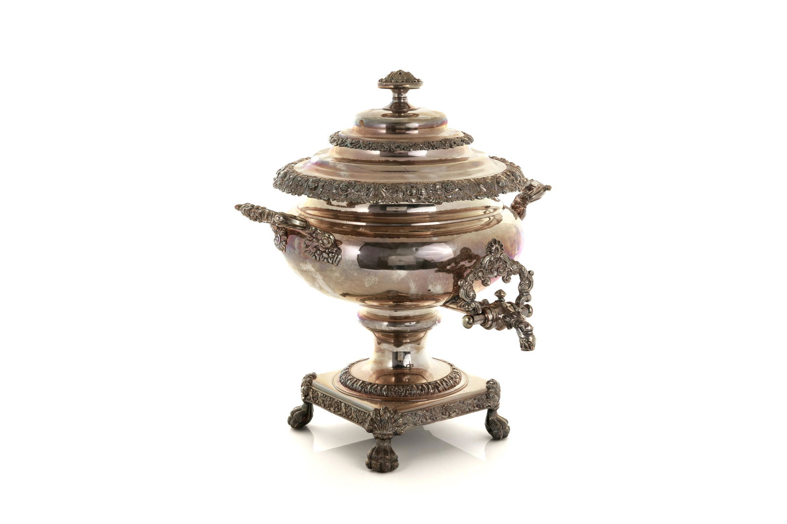 ENGLISH SILVER PLATED HOT WATER URN (1 of 2)