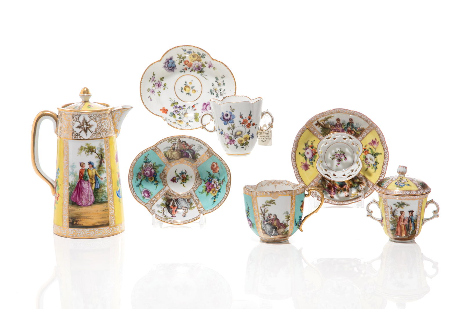 FOUR PIECES OF DRESDEN PORCELAIN (1 of 7)