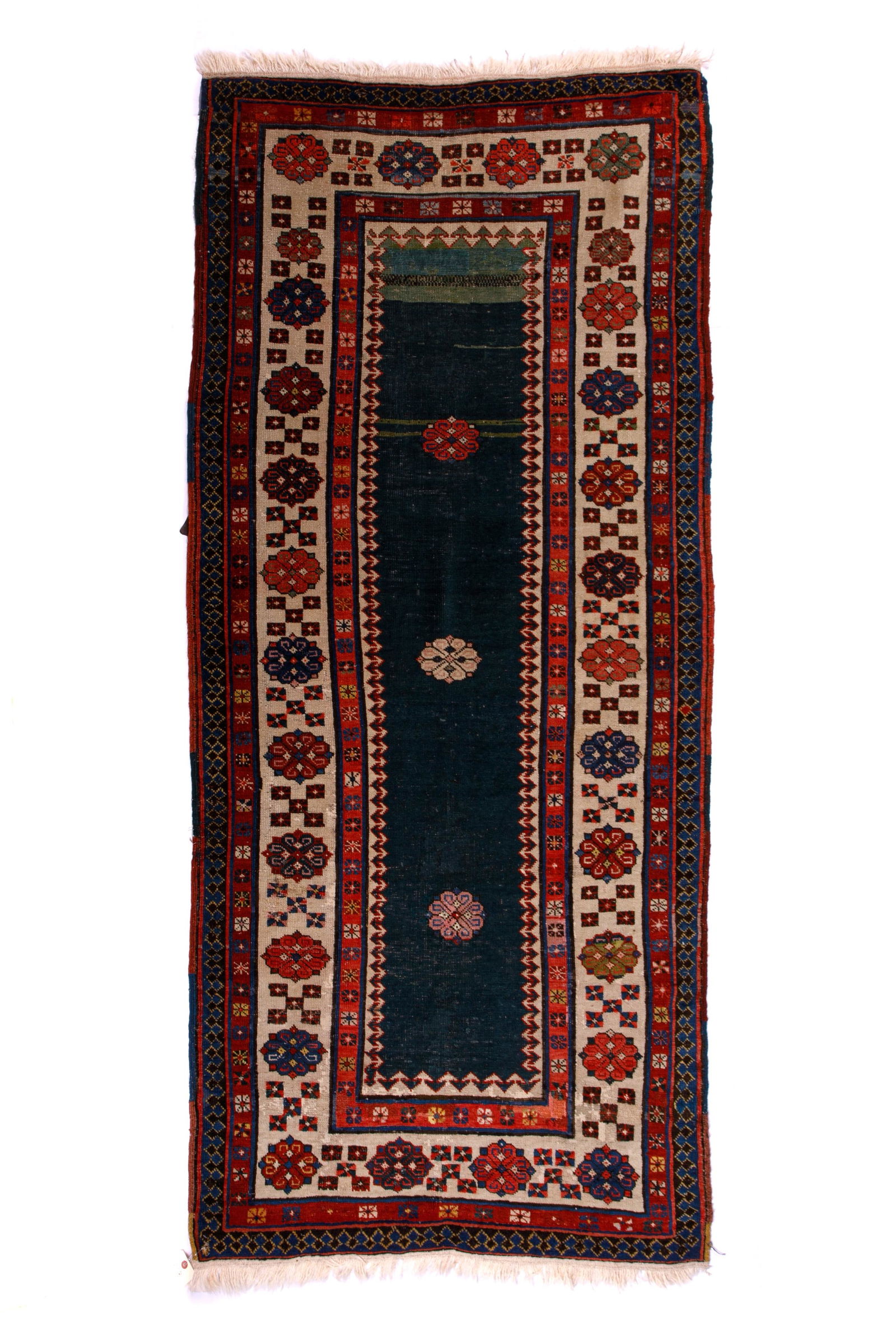 ANTIQUE CAUCASIAN TALISH KAZAK LONG RUG (1 of 3)