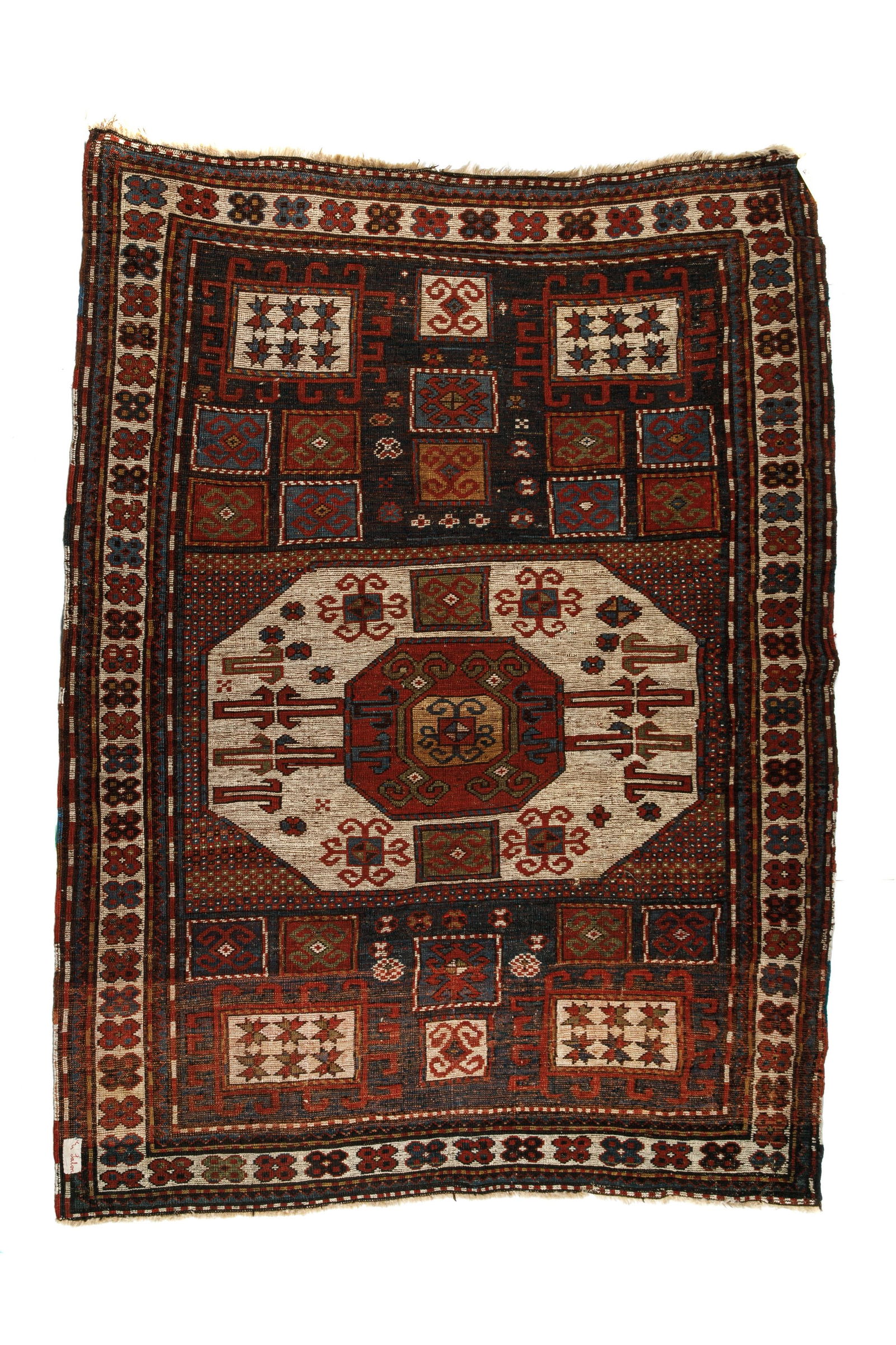 ANTIQUE KARACHOV KAZAK CAUCASIAN RUG (1 of 4)