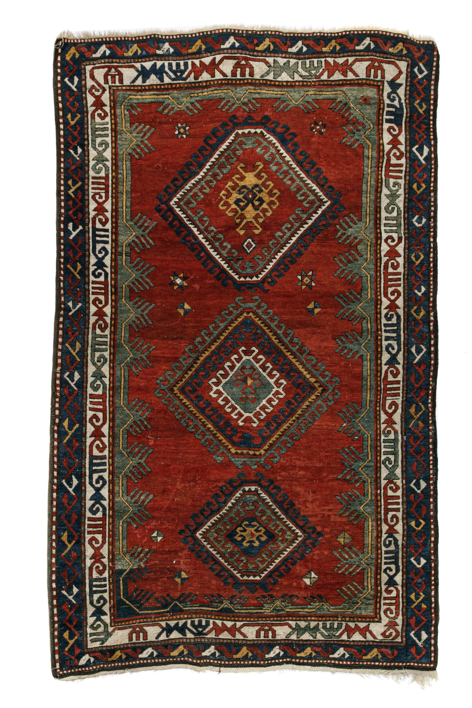 ANTIQUE CAUCASIAN  BORDJALOU KAZAK RUG (1 of 4)