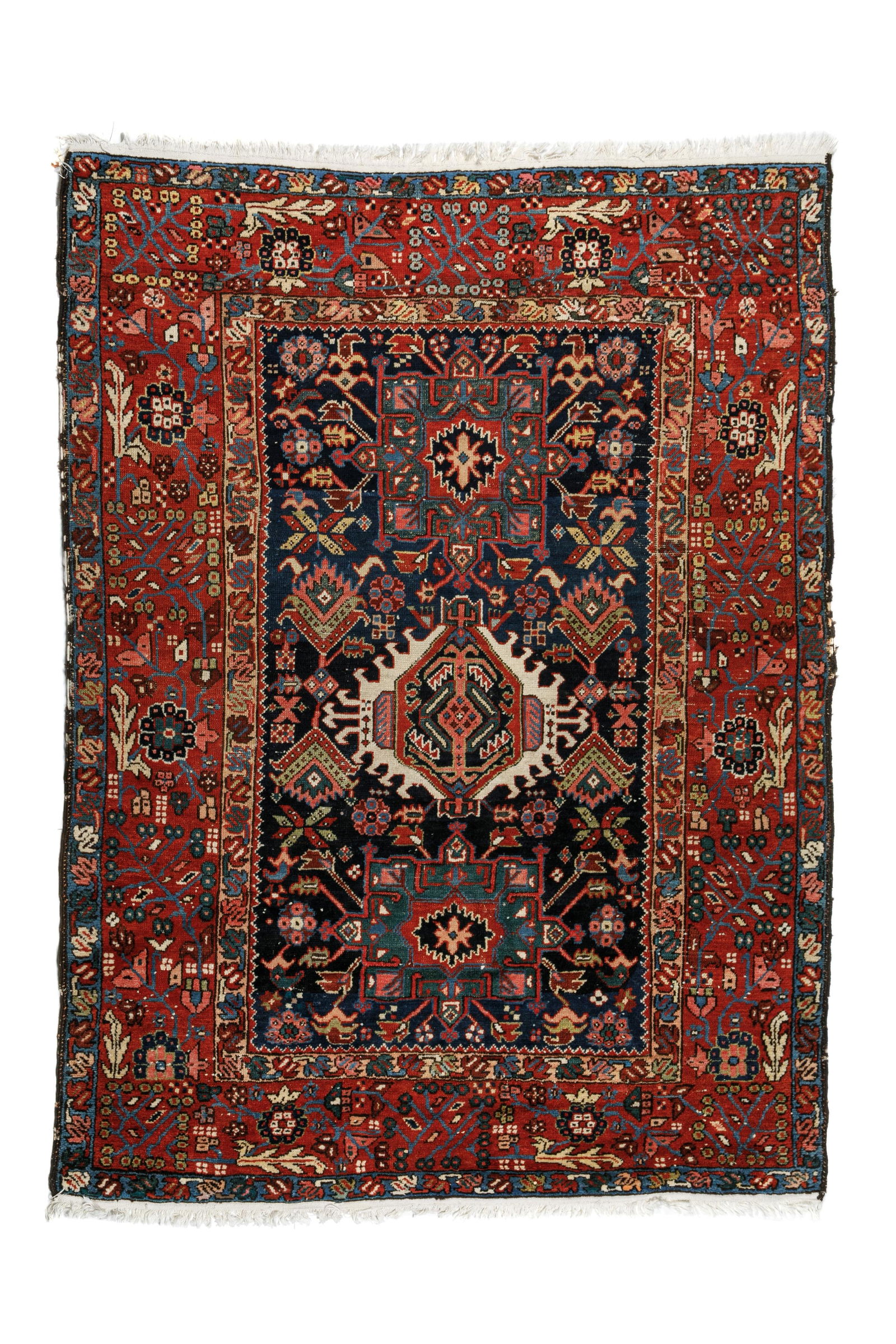 ANTIQUE PERSIAN HERIZ KARADJE RUG (1 of 4)