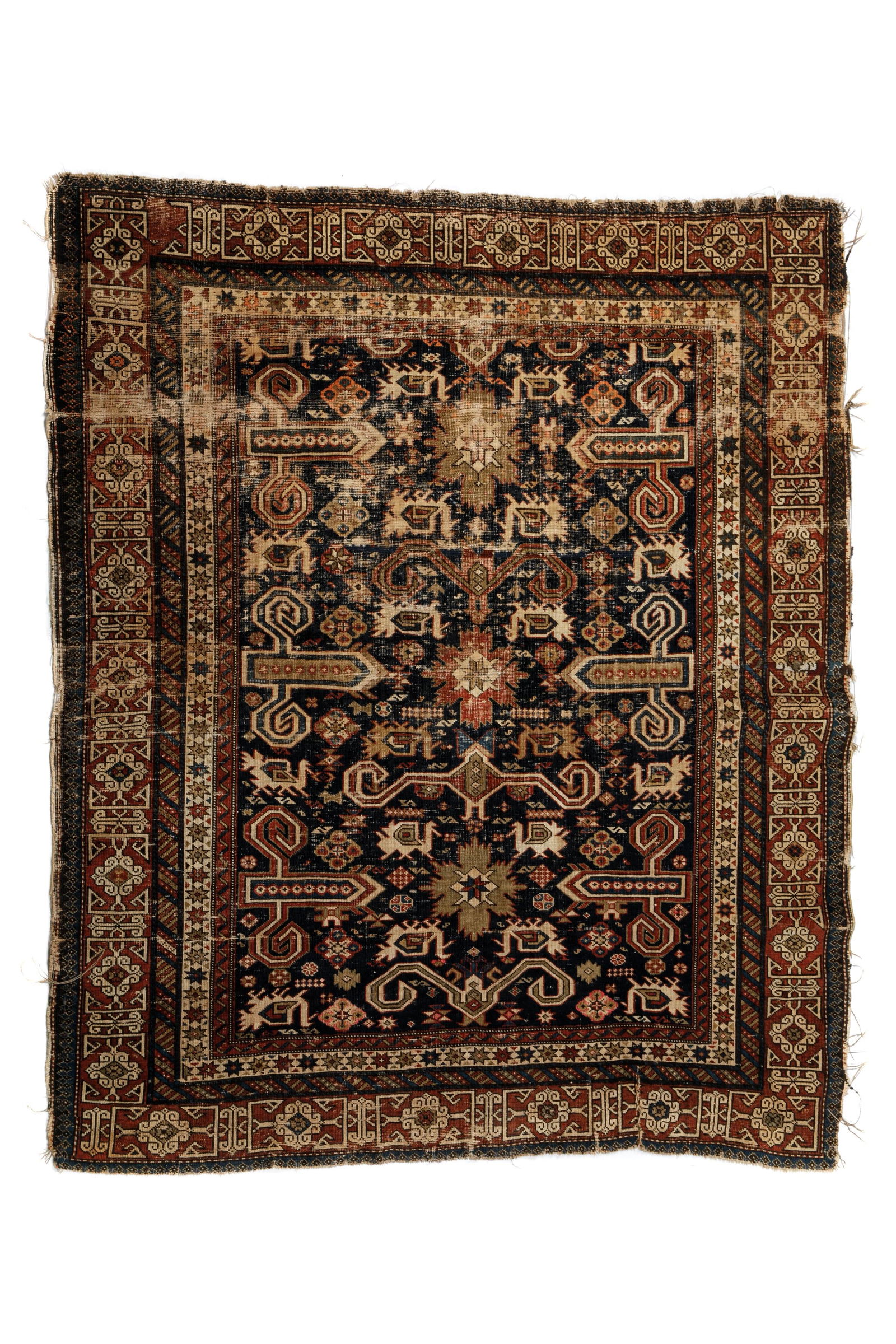 ANTIQUE CAUCASIAN PERPEDIL SHIRVAN RUG (1 of 4)