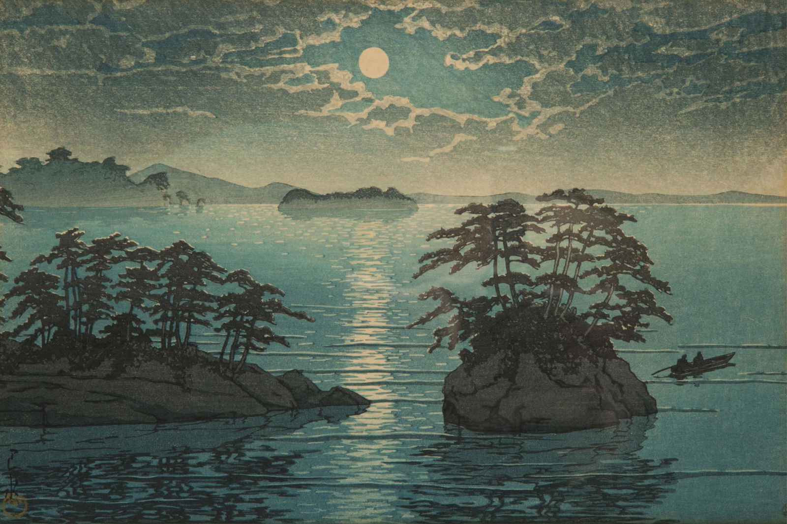 HASUI KAWASE (1883-1957), MOON AND ISLANDS (1 of 4)
