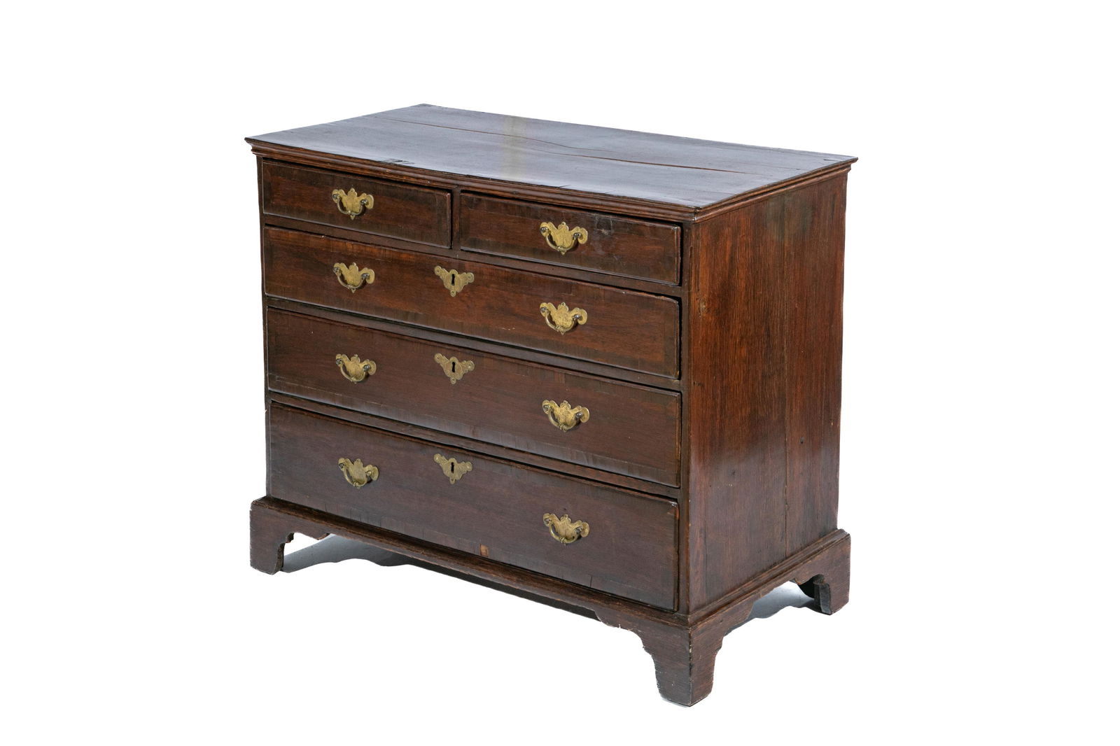 GEORGE III ENGLISH MAHOGANY SERPENTINE FRONT CHEST (1 of 7)