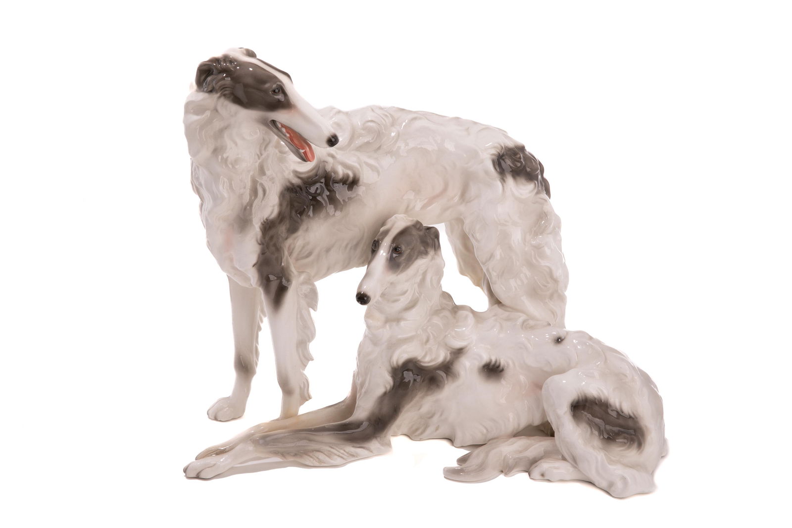 AUSTRIAN POTTERY FIGURE OF DOGS (1 of 5)