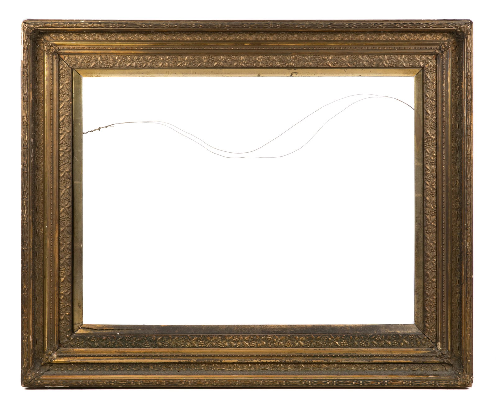GILTWOOD FRAME: Inside: 27 1/4 x 36 1/4 in. Overall: 38 3/4 x 47 3/4 in.