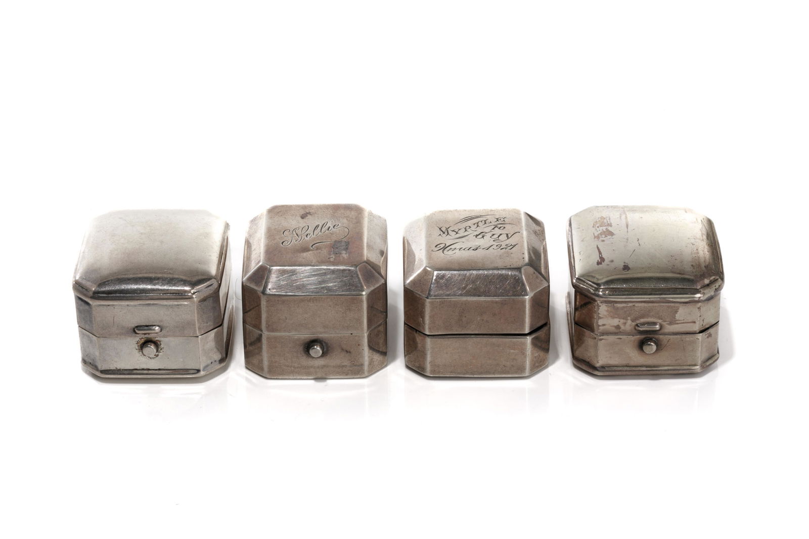 FOUR BIRKS SILVER RING BOXES (1 of 6)