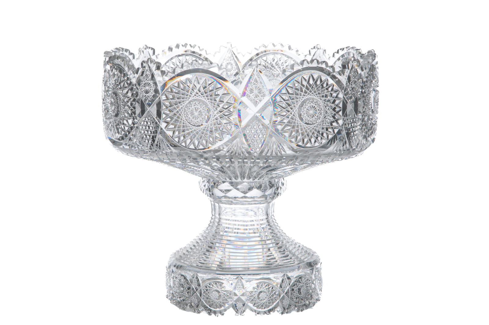 AMERICAN BRILLIANT PERIOD PAIRPOINT CUT GLASS PUNCH BOWL (1 of 7)