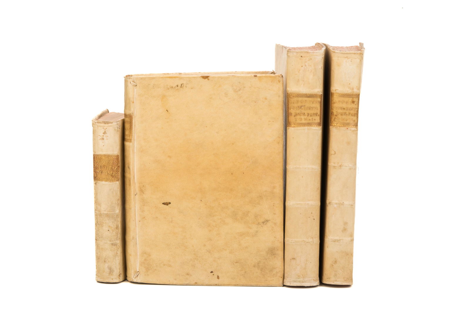 LOT OF 18th C ITALIAN THEOLOGICAL TEXTS (4 VOLS) (1 of 15)