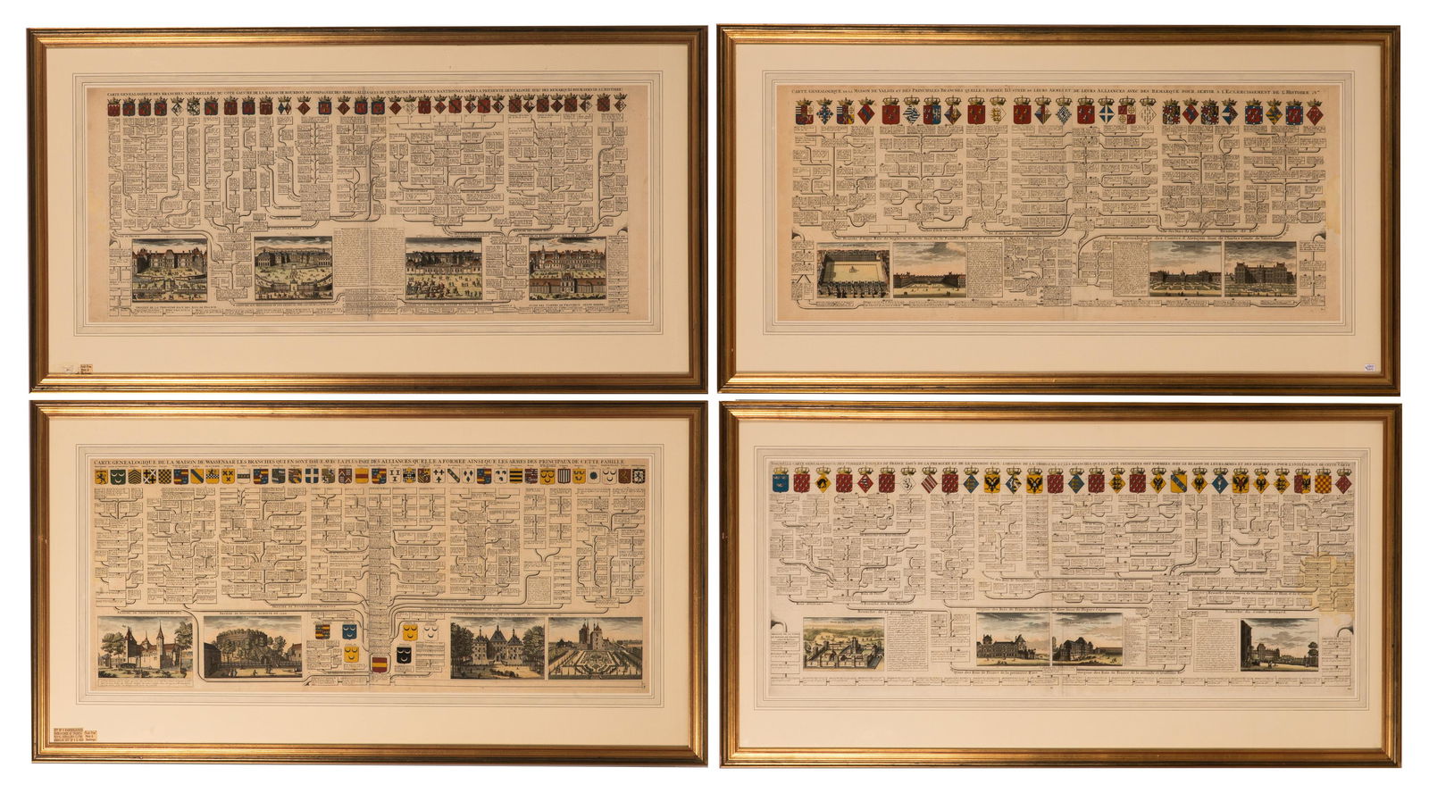 SET OF 4 ENGRAVINGS OF FRENCH ROYAL HERALDRY (1 of 7)