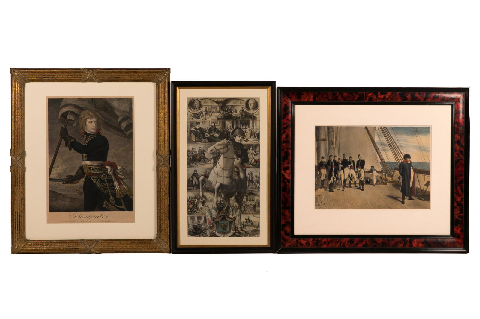 THREE FRAMED PORTRAITS OF NAPOLEON (1 of 4)