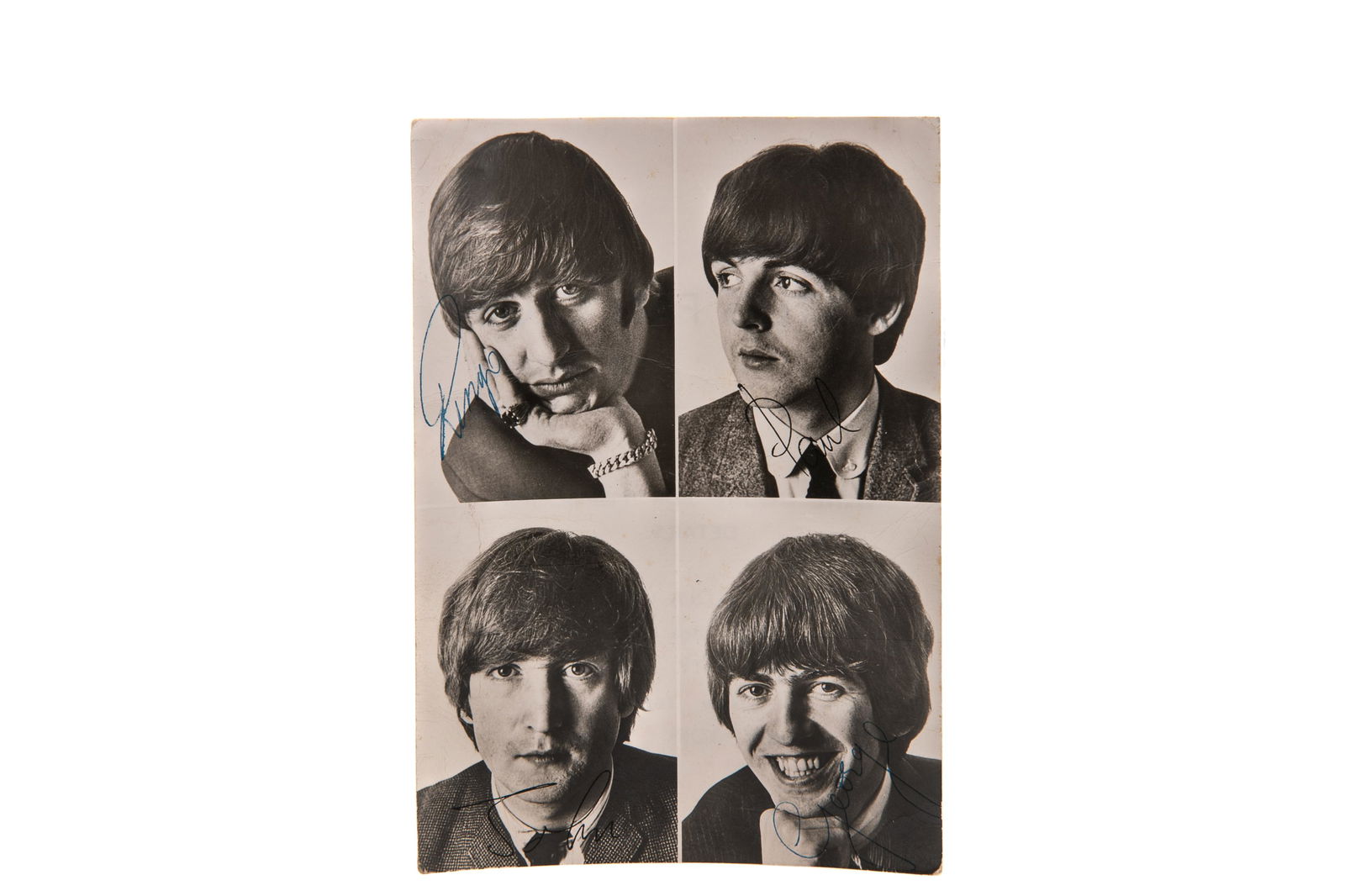 MULTI SIGNED BEATLES FAN CLUB OF AMERICA POSTCARD (1 of 5)