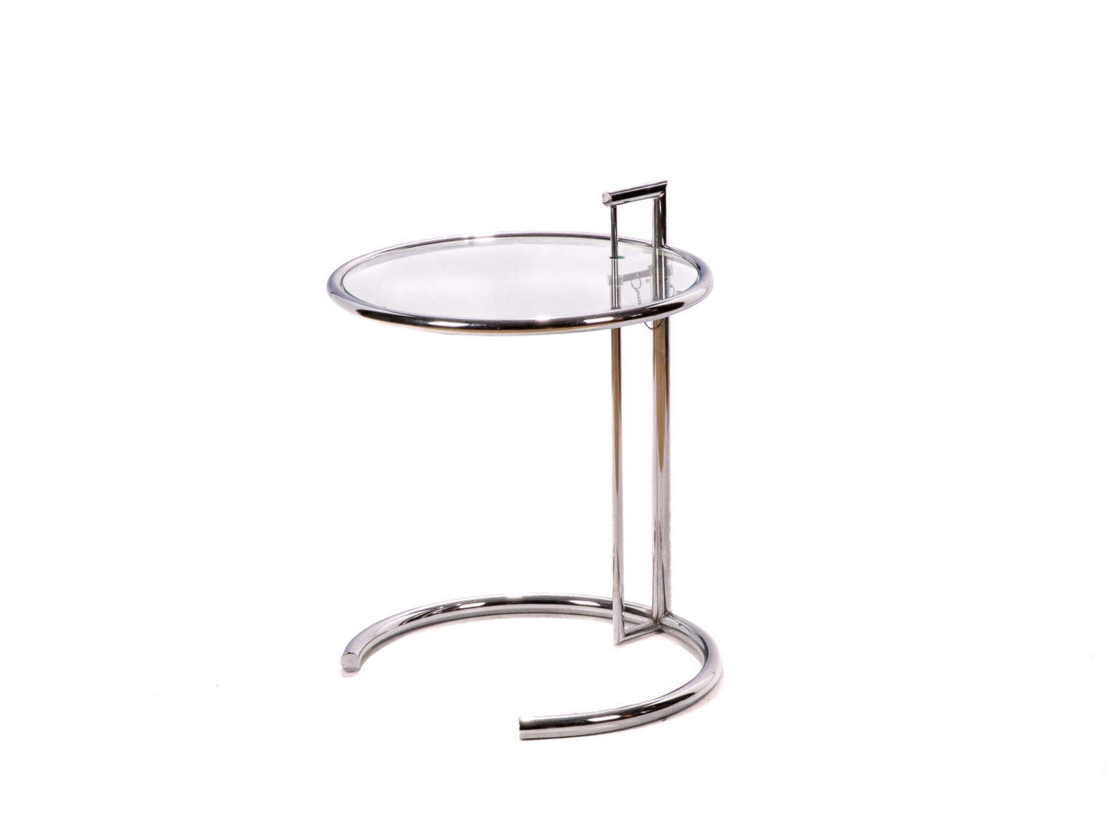 EILEEN GRAY CHROME & GLASS SIDE TABLE (1 of 10)