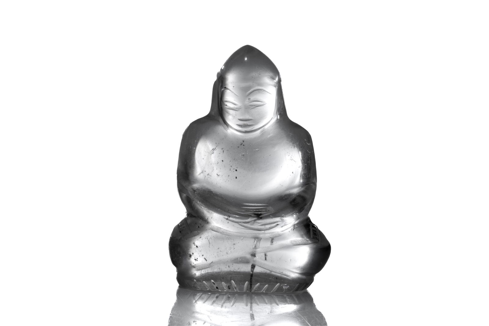 A 19TH C. BURMESE ROCK CRYSTAL BUDDHA (1 of 4)