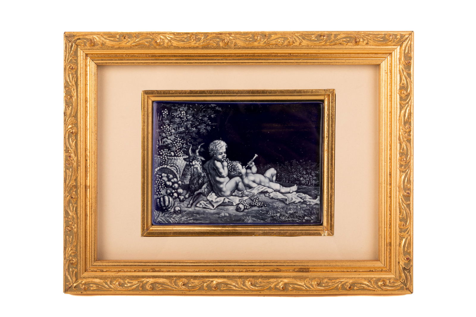 ENAMEL PAINTED FRAMED PLAQUE (1 of 3)