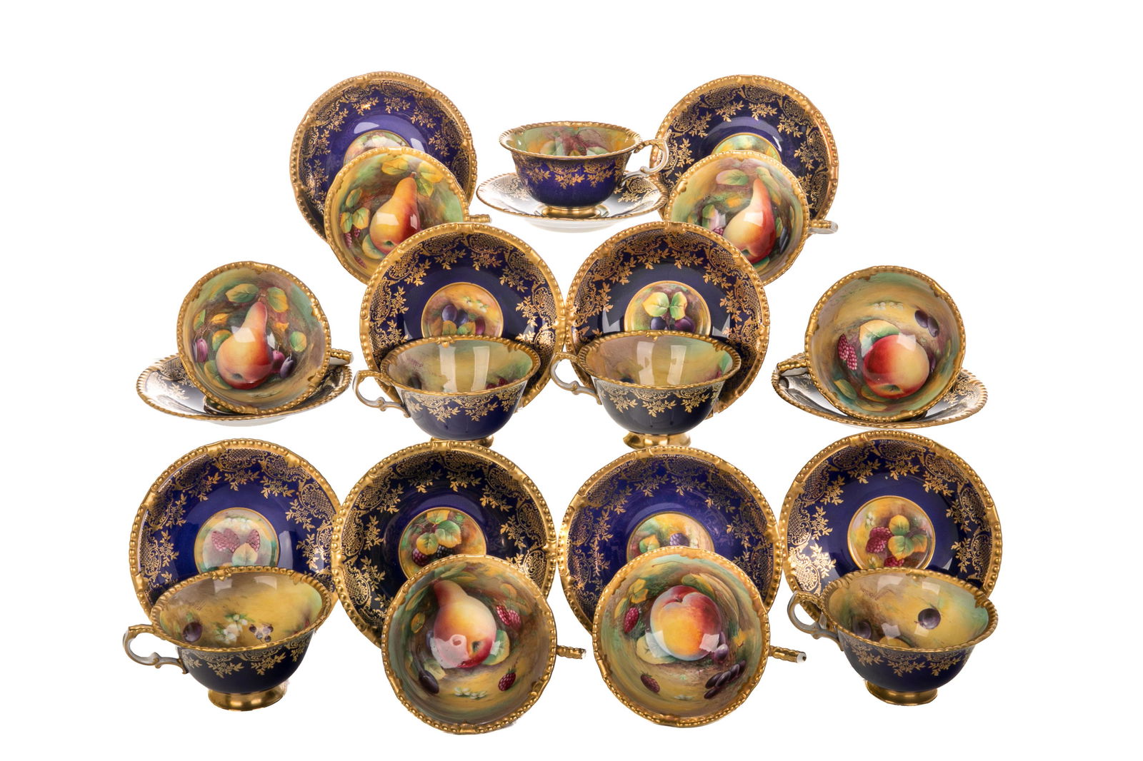 ELEVEN ENGLISH PARAGON PORCELAIN CUPS & SAUCERS (1 of 3)