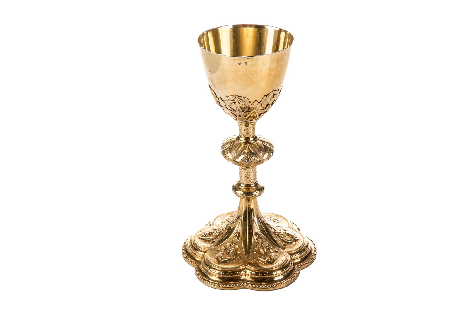 19th C FRENCH SILVER GILT EUCHARISTIC CHALICE (1 of 1)