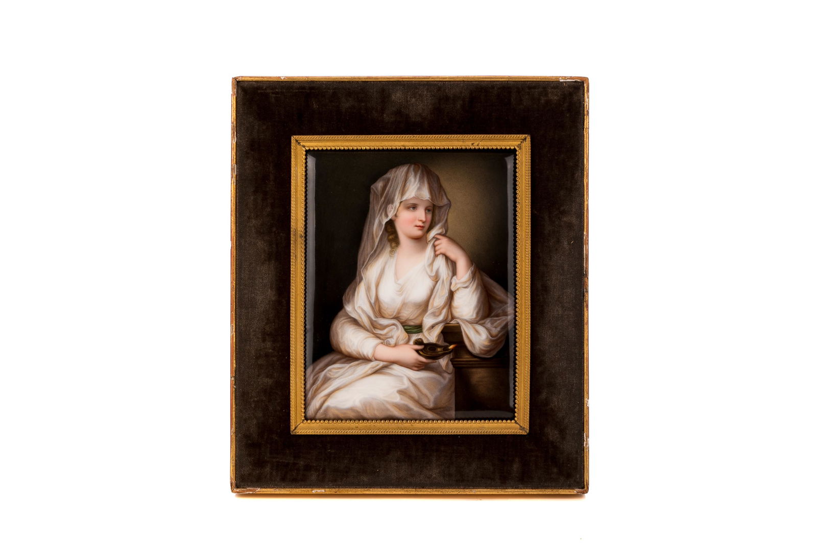 19th C KPM PORCELAIN PLAQUE OF VESTAL VIRGIN (1 of 3)
