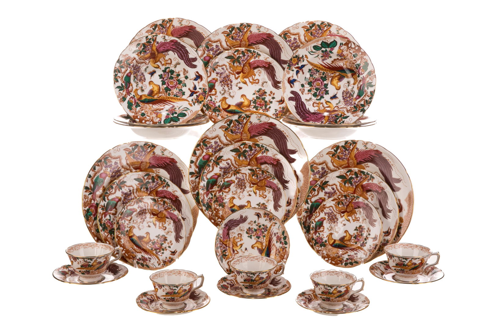 64 PCS ROYAL CROWN DERBY PORCELAIN DINNER SERVICE (1 of 2)