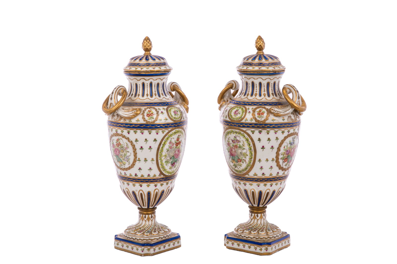 FRENCH HAND PAINTED PORCELAIN URN (1 of 6)