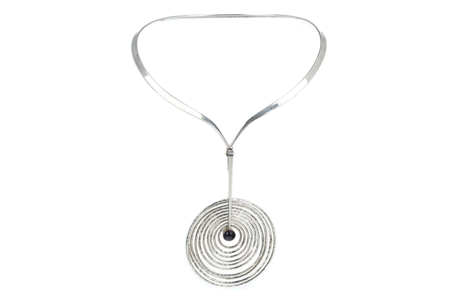 GEORG JENSEN NECKLACE WITH TWO PENDANTS, 89g (1 of 7)