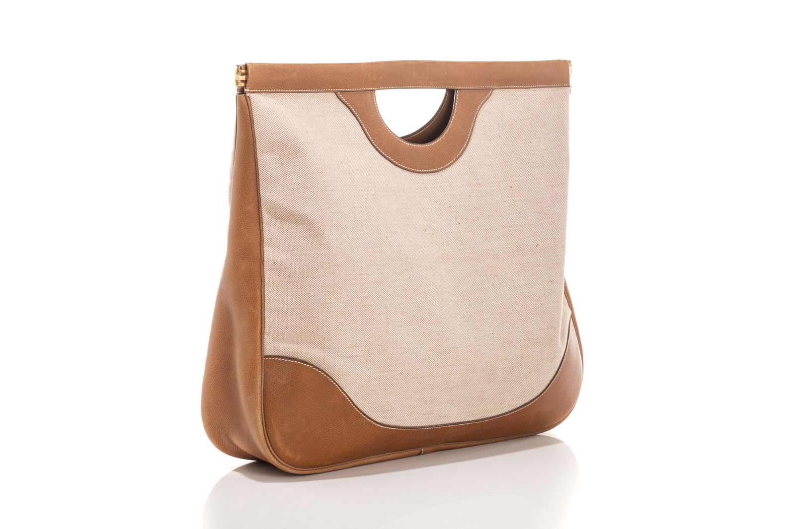 VINTAGE HERMES CUTOUT HANDLE SHOPPER BAG (1 of 3)