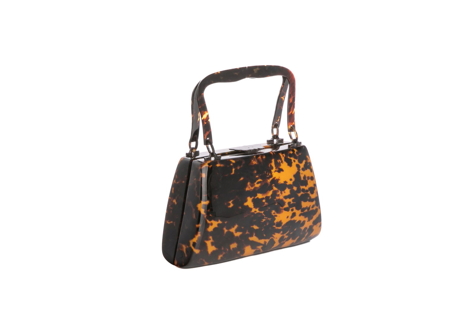 VINTAGE TORTOISESHELL BOXPURSE HANDBAG (1 of 1)