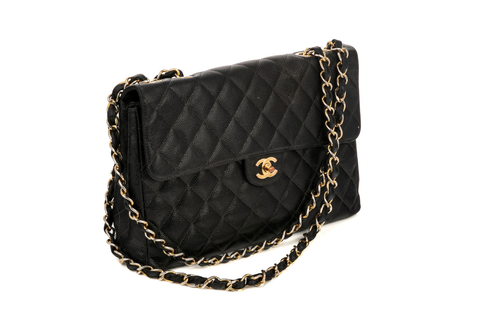 CHANEL QUILTED CAVIAR LEATHER HANDBAG (1 of 2)