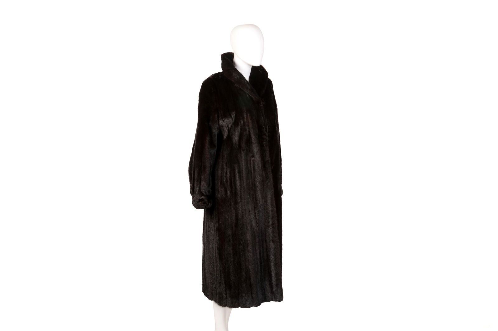 LADYS BLACK RANCH MINK COAT (1 of 1)