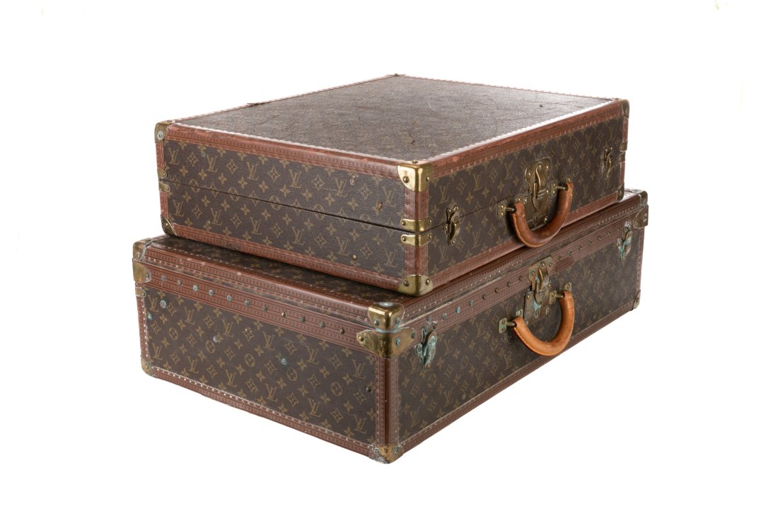 TWO VINTAGE LOUIS VUITTON HARDCASE SUITCASES (1 of 6)