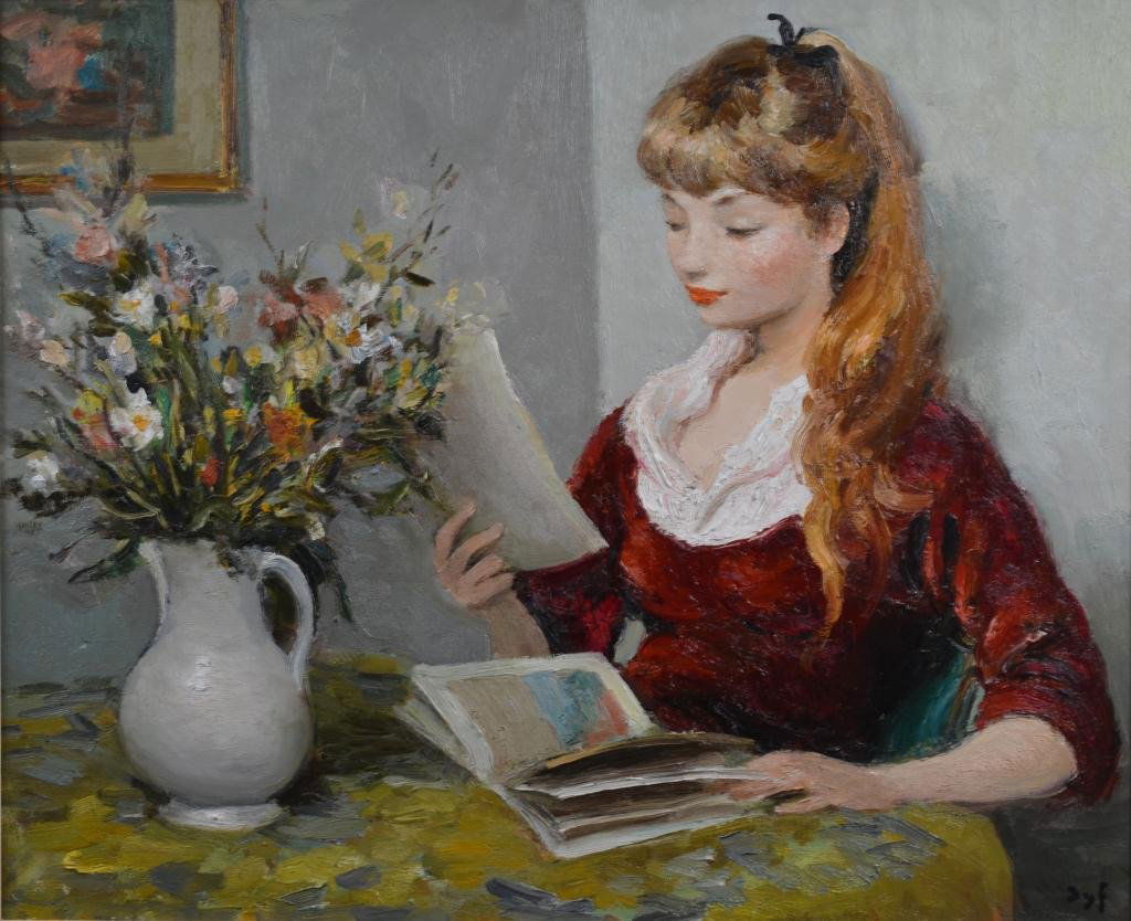 MARCEL DYF (French 1899-1985): CLAUDINE Oil on canvas, signed lower right 23 x 29 in. (58.5 x 73.5 cm) Original gallery label