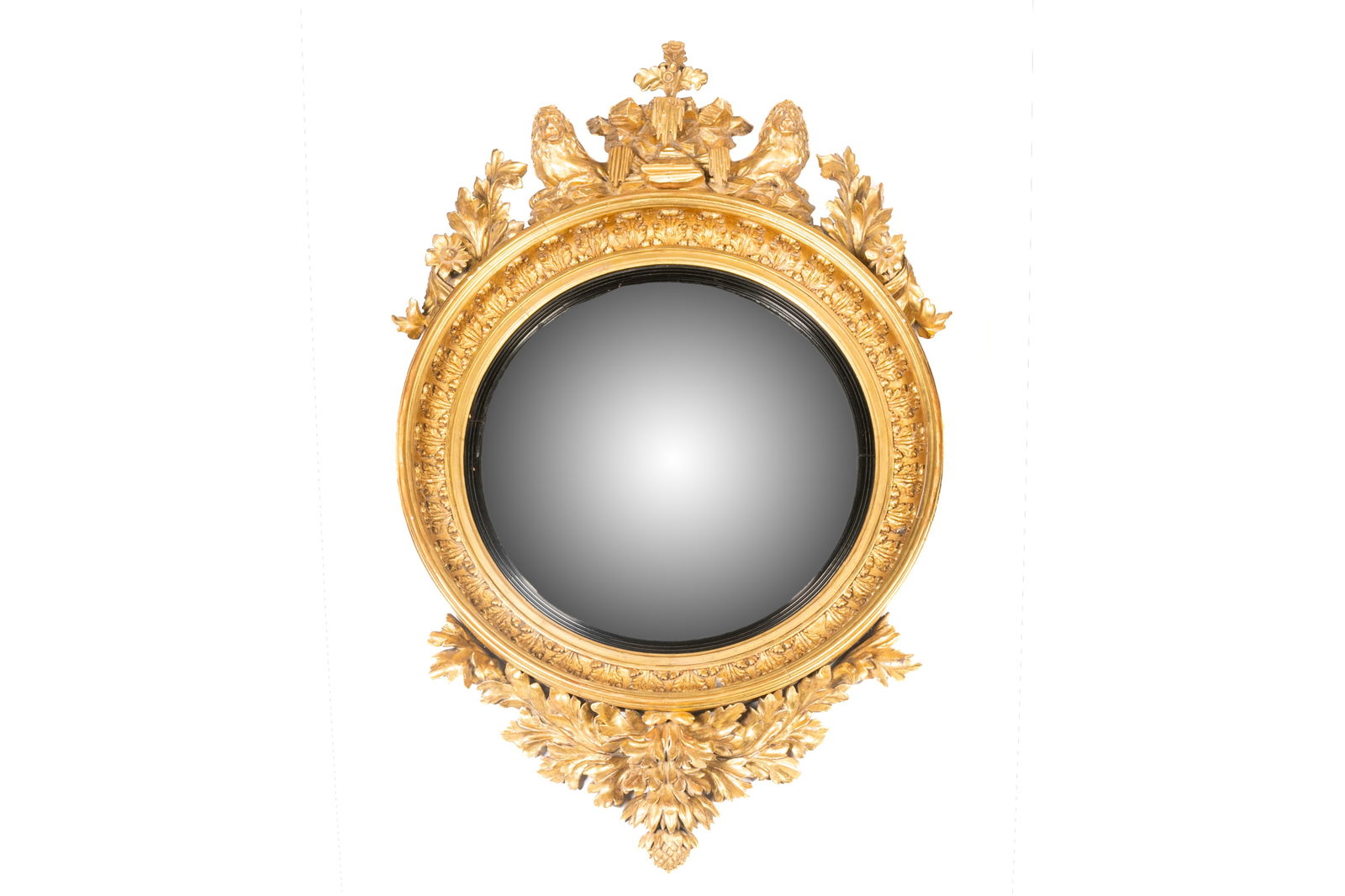 A GOOD FRENCH REGENCY CARVED GILTWOOD MIRROR (1 of 2)