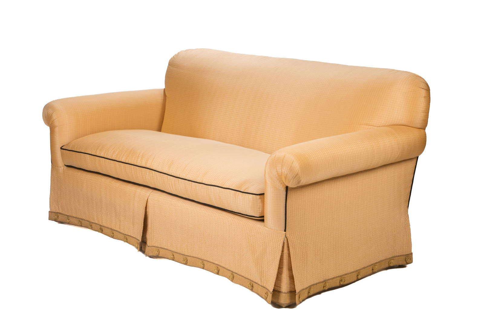 Mustard Upholstered Twoseat Sofa Auction