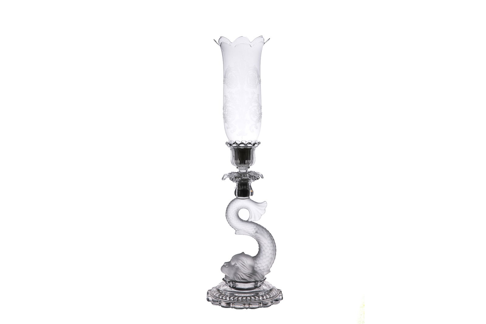 FRENCH BACCARAT GLASS CANDLESTICK (1 of 1)