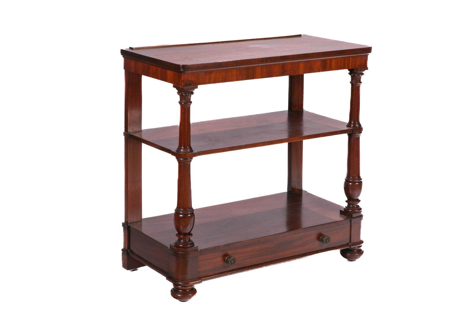 WILLIAM IV MAHOGANY THREE TIERED SIDE SERVER (1 of 5)