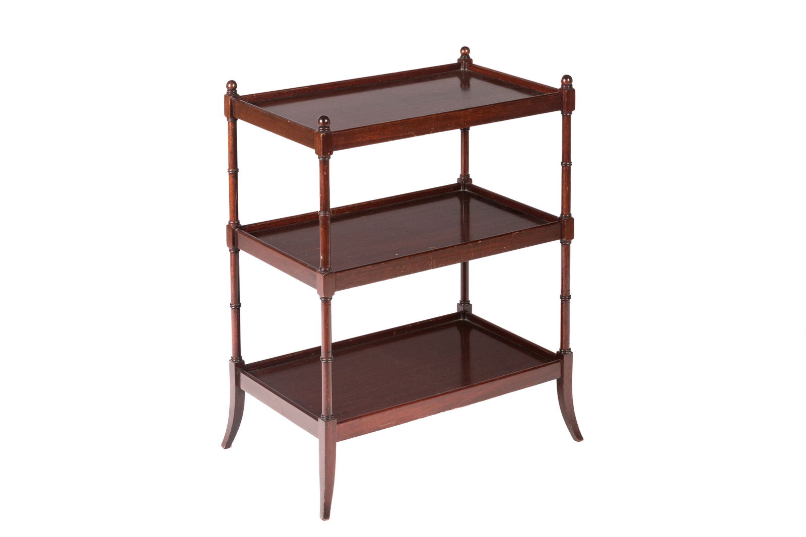 ENGLISH MAHOGANY THREE-TIER SERVER (1 of 2)
