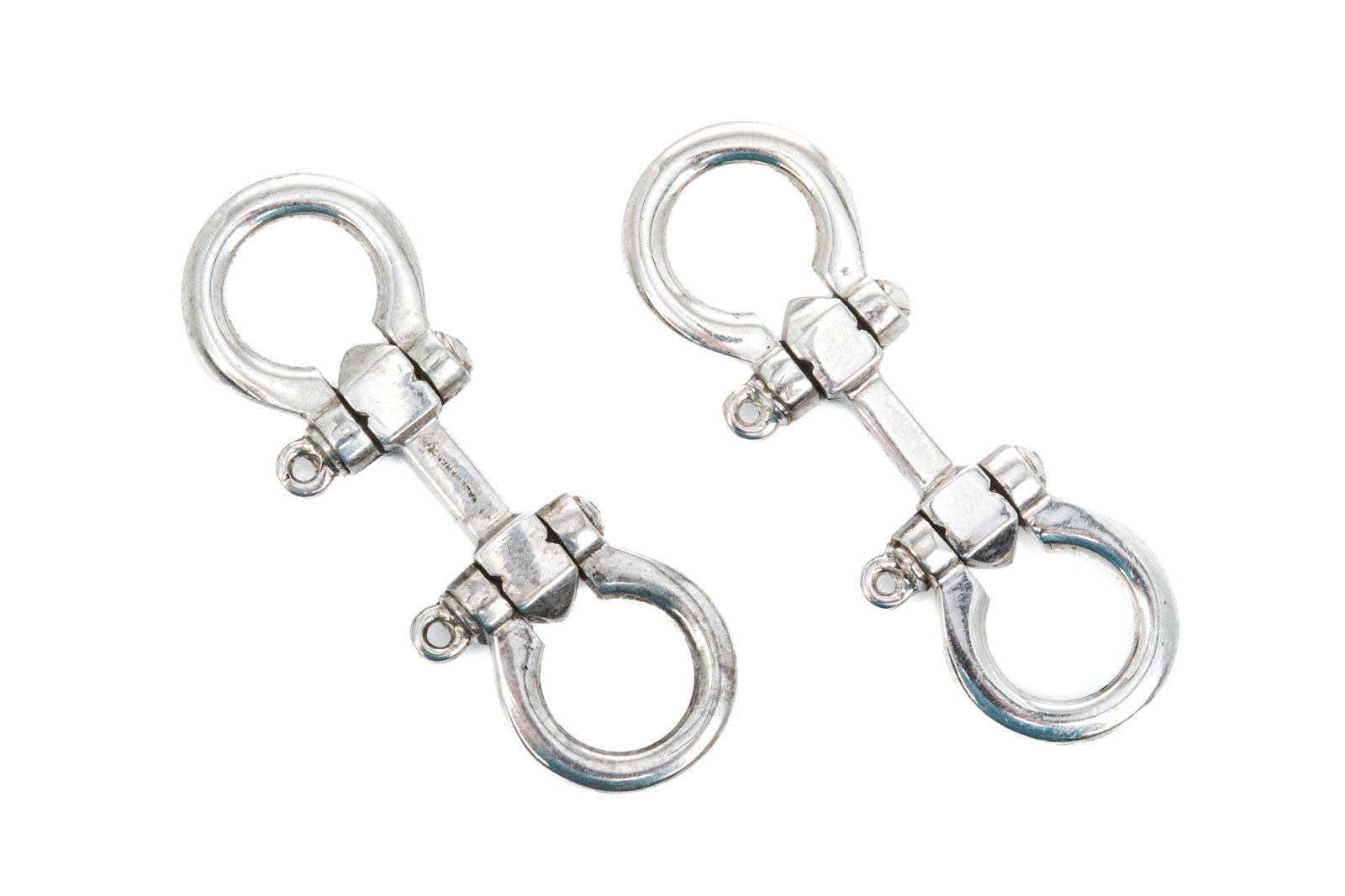 PAIR OF HERMES STERLING SILVER CUFFLINKS, 14.6g (1 of 4)