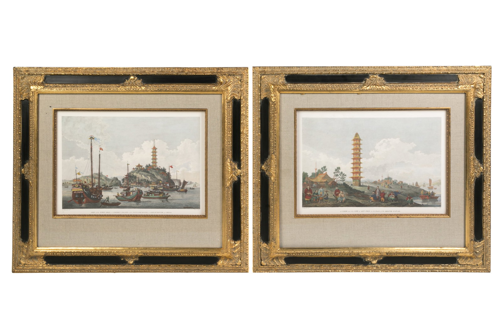 PAIR OF DECORATIVE PRINTS OF CHINESE CITYSCAPES (1 of 5)
