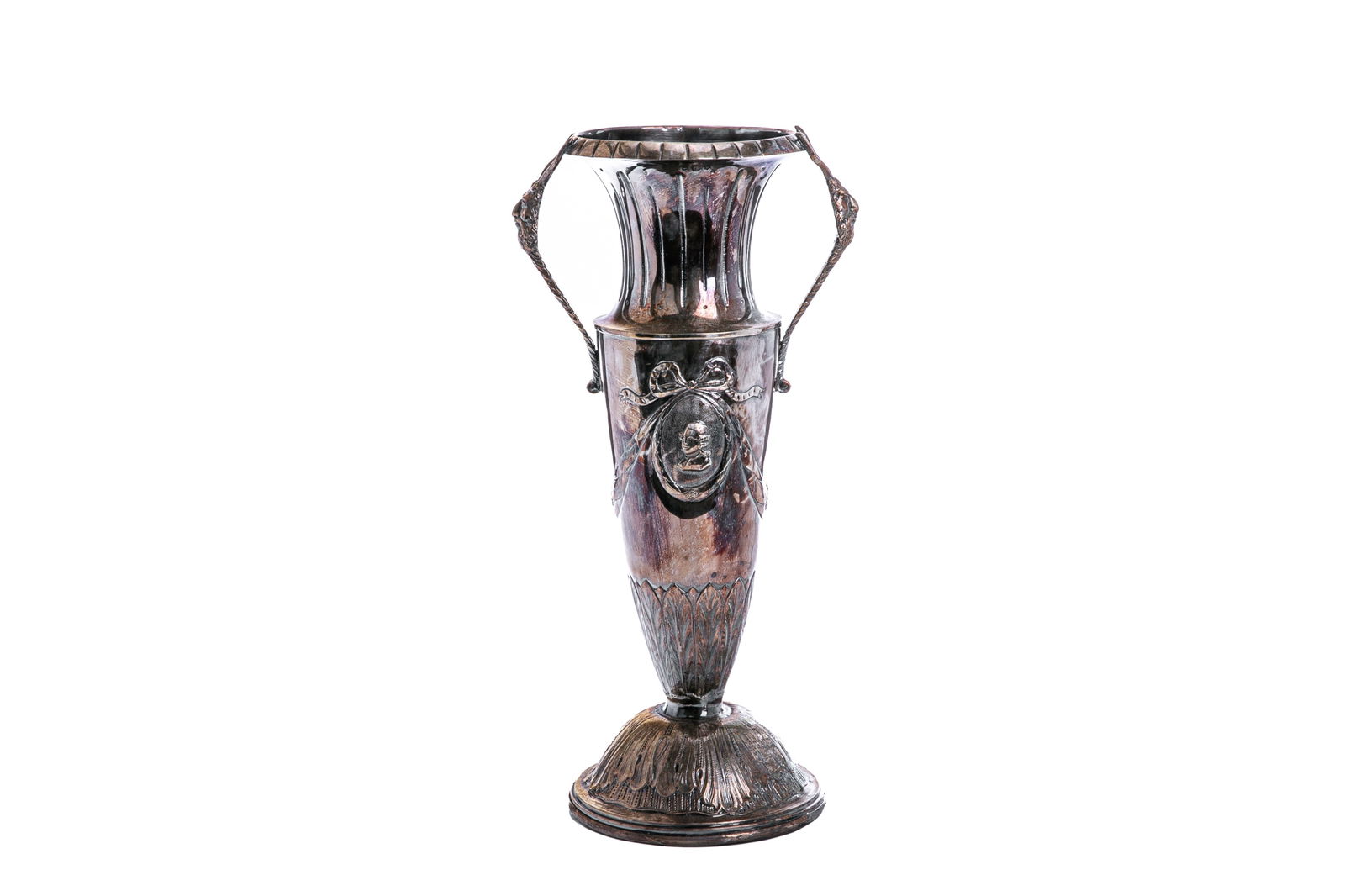 AUSTRO-HUNGARIAN SILVER VASE, 1,502g (1 of 4)