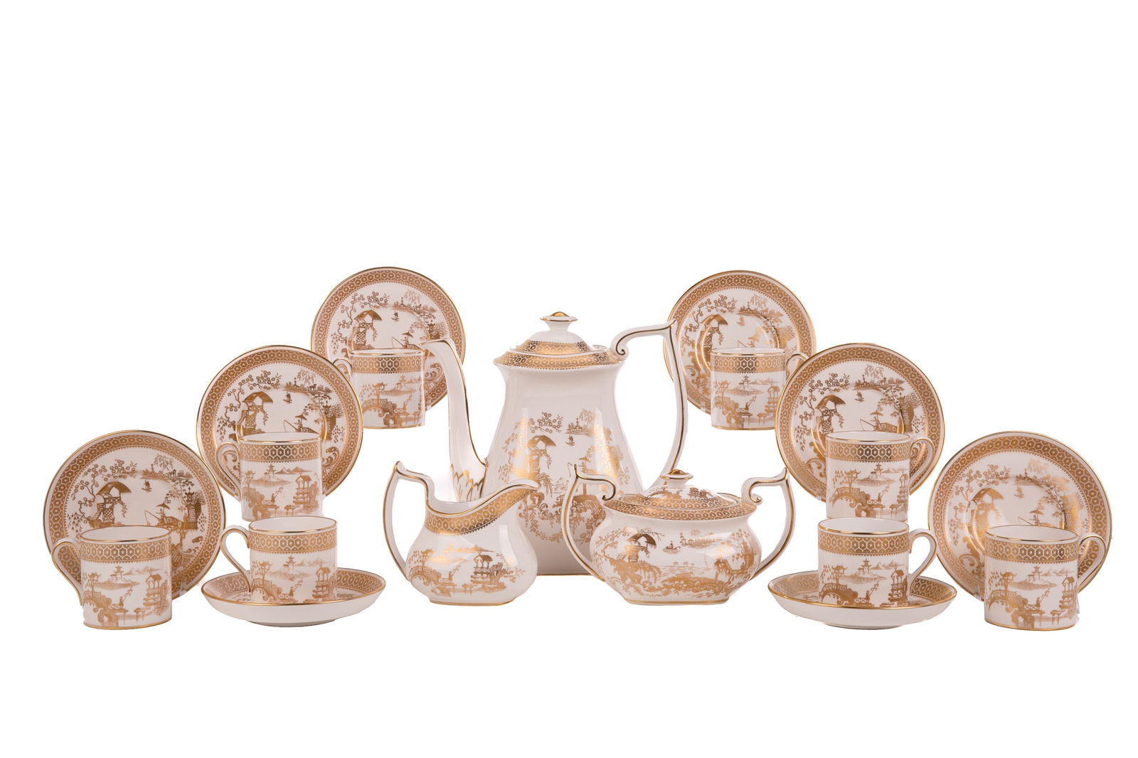SPODE ENGLISH PORCELAIN TEA & COFFEE SERVICE (1 of 2)