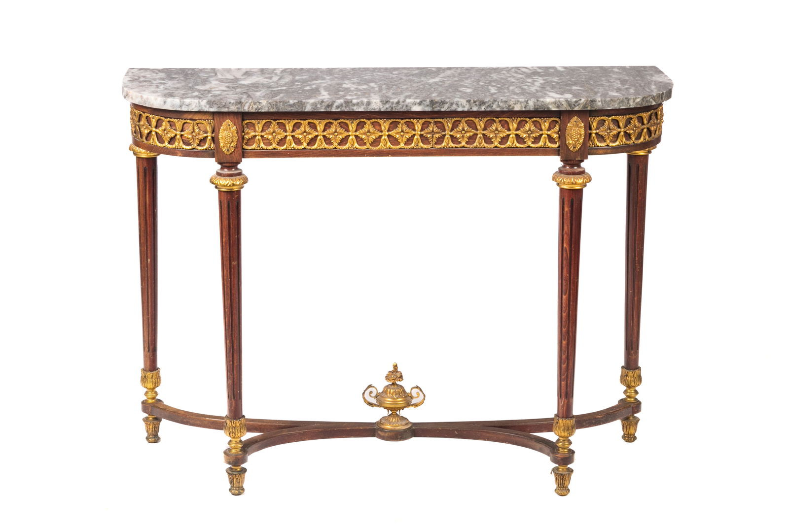 FRENCH MARBLE TOP CONSOLE TABLE (1 of 1)