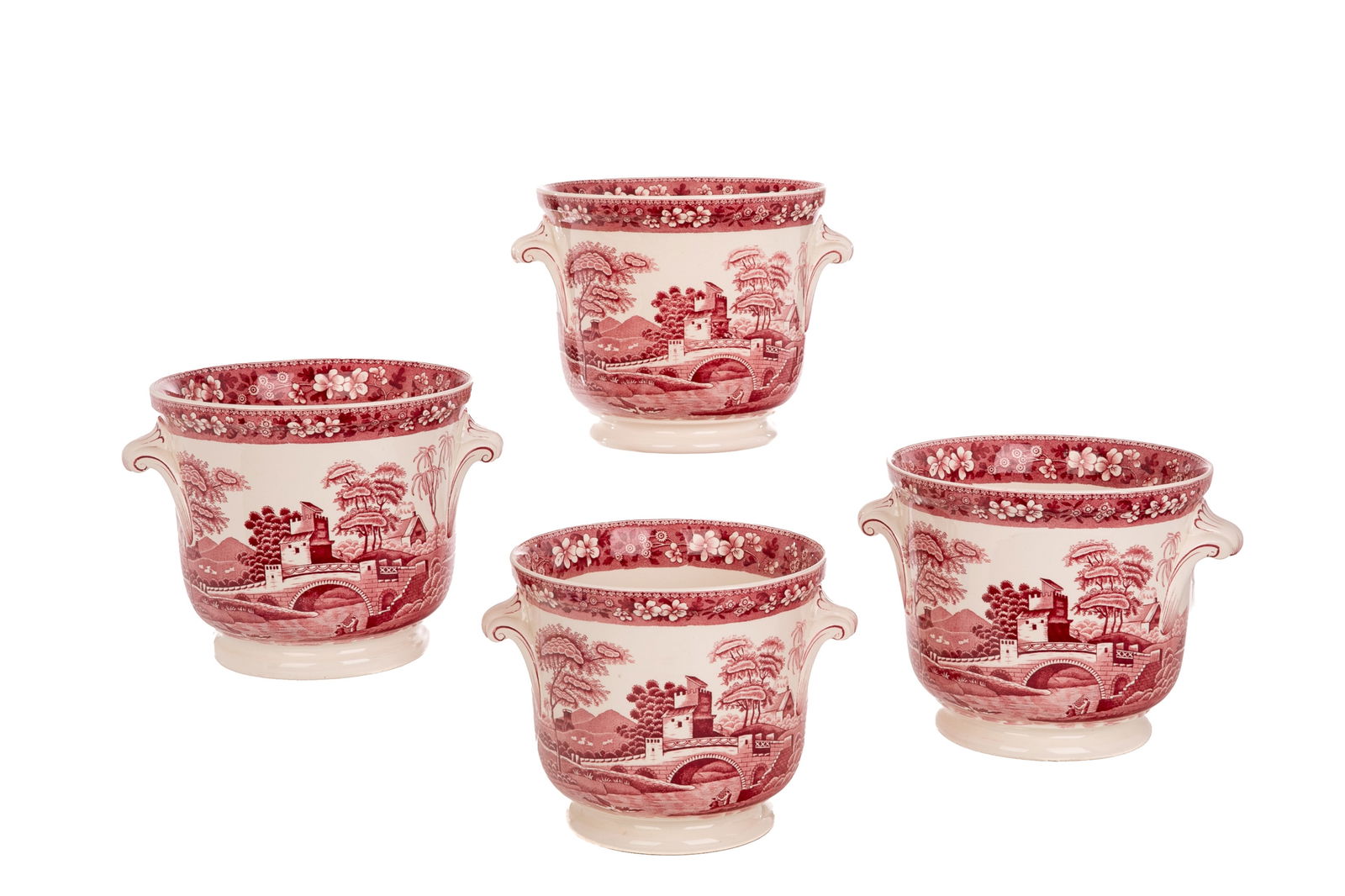 SET OF FOUR COPELAND SPODE'S TOWER JARDINIERES (1 of 3)