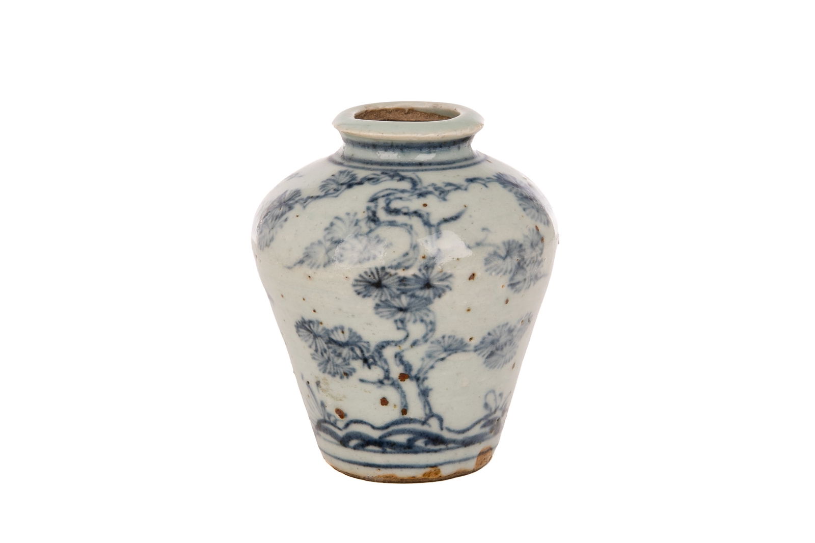 CHINESE BLUE AND WHITE PORCELAIN JAR (1 of 4)