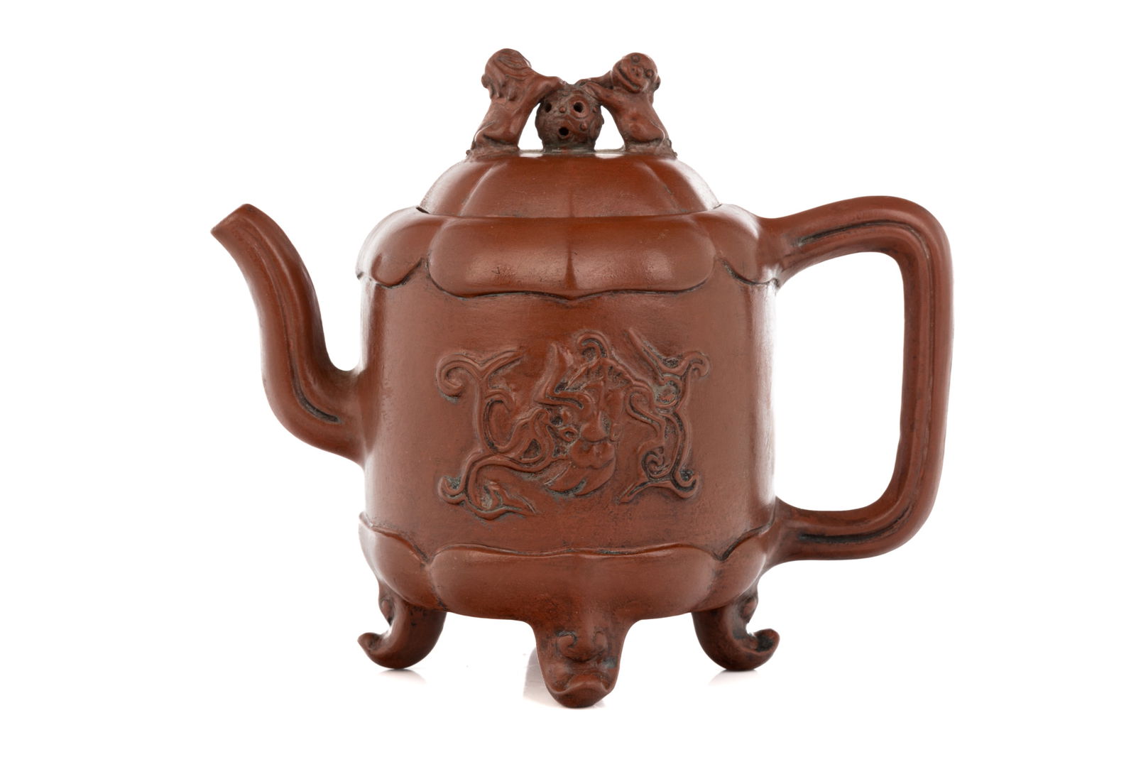 CHINESE YIXING TEAPOT, SIGNED JIANG ZHENXIANG (1 of 6)