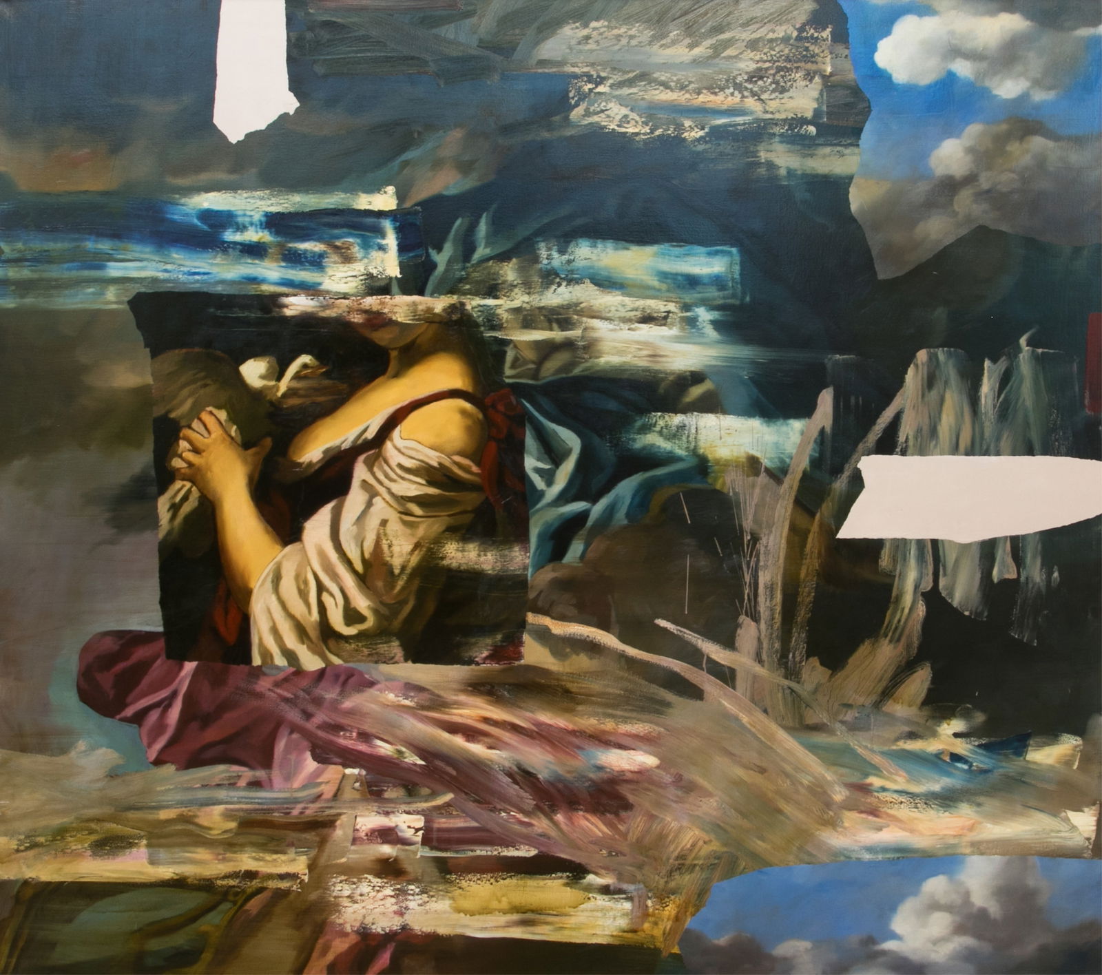 SIMON CASSON (British, b. 1965): The Pursuit of Paria, 2006 Oil on canvas H. 47 1/2"W. 53 1/2" Provenance: Scott Richards Contemporary Art (San Francisco)